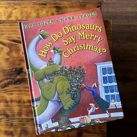How Do Dinosaurs Say Merry Christmas? Hardcover Book - Picture 1 of 11